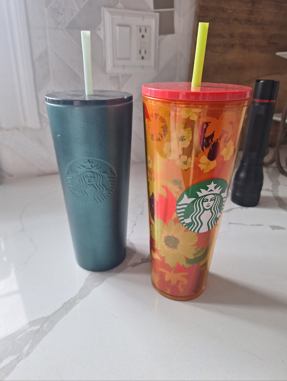 Two Starbucks Tumblers